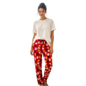 Disney Mickey Mouse Size M Women’s Red Cotton Pajama Pants